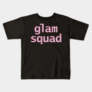 Floral Glam Squad Typography Kids T-Shirt